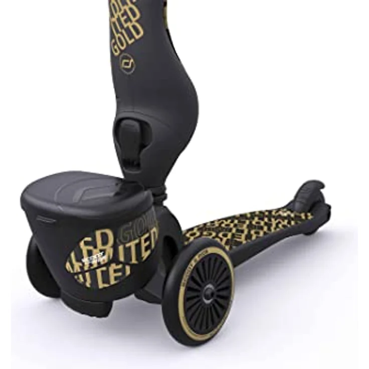 Scoot & Ride Highwaykick 1, 2-in-1 Kombi-Roller und Ride-On Toy, schwarz und gold, Limited Edition – Bild 4