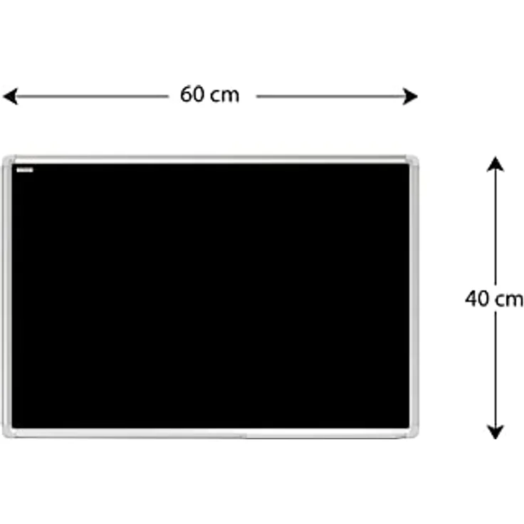 ALLboards Schwarze magnetische Kreidetafel mit Alurahmen 60x40cm – Bild 5