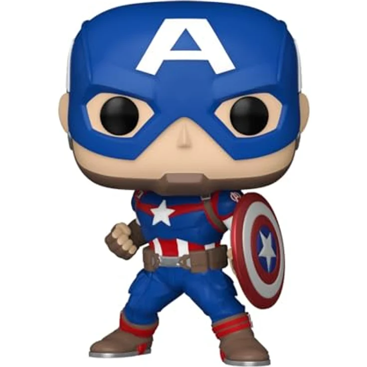 Funko Pop! Marvel: Captain America Vinyl-Sammelfigur, 9,5 cm, Premium Vinyl, Geschenkidee für Marvel Comics Fans – Bild 2