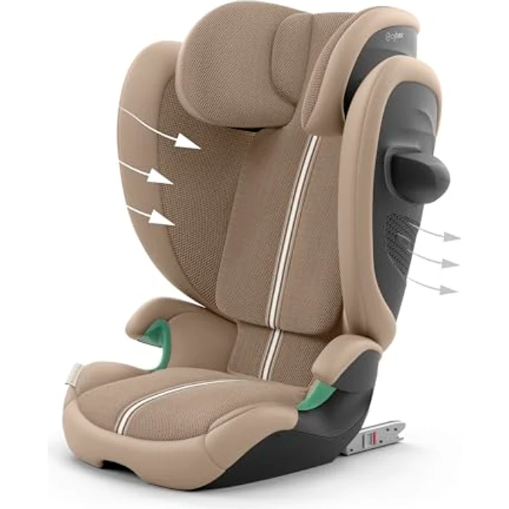 Cybex Solution G2 I-Fix Plus, Kindersitz für 100-150 cm, hohe Sicherheit und Komfort, Almond Beige – Bild 4