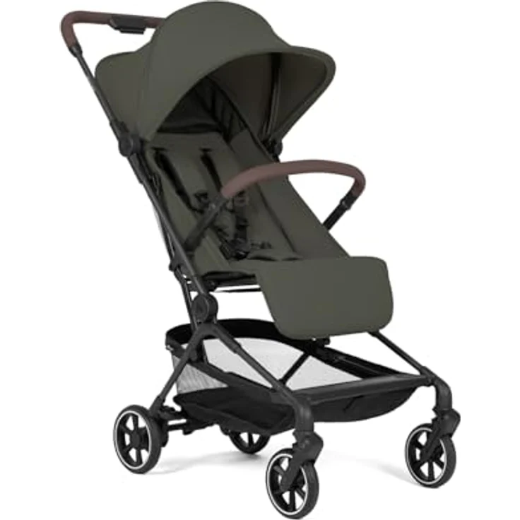 hauck Lite N Care - Ultraleichter Carbon City- & Reisebuggy, IATA-konform, Klein faltbar mit Tragegurt, Liegefunktion, ab Geburt bis 22 kg, UPF 50+, XL Netzfenster, Pannensicher - Dark Olive – Bild 1