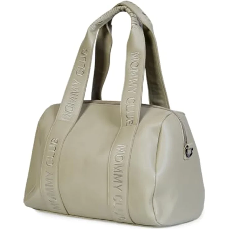Childhome Mommy Bag, Baby Wickeltasche mit Wickelunterlage, 22L, Kunstleder, Kinderwagenaufsatz, viele Fächer, Grün – Bild 2