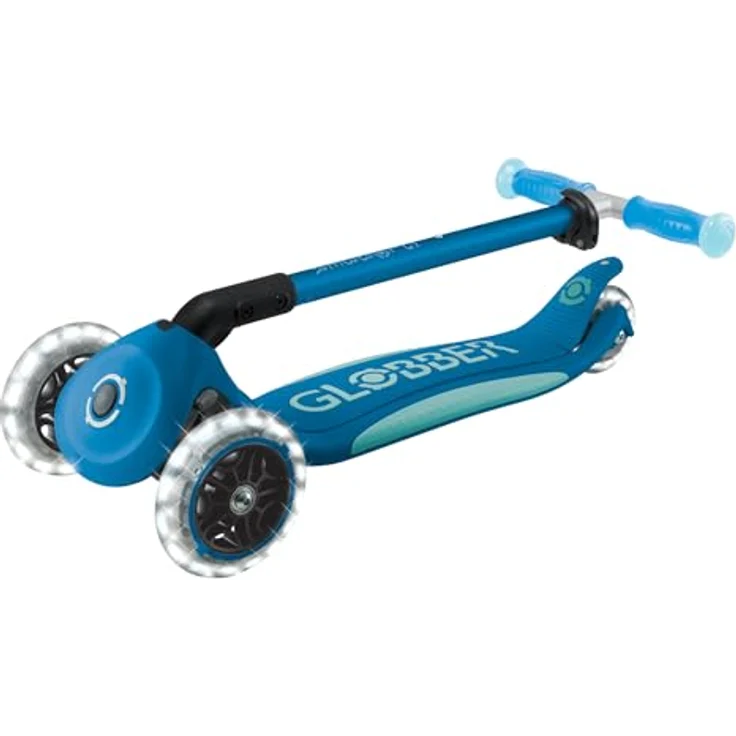 Globber Elite Glow Lights, 3-rädriger Scooter für Kinder 3-9 Jahre, höhenverstellbar, Glow-in-the-Dark, klappbar, bis 50 kg – Bild 4