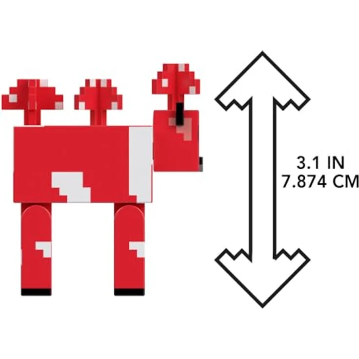Mattel Minecraft Vanilla Actionfigur Pilz, 8,3 cm, beweglich mit Zubehör für Kinder ab 6 Jahren – Bild 2