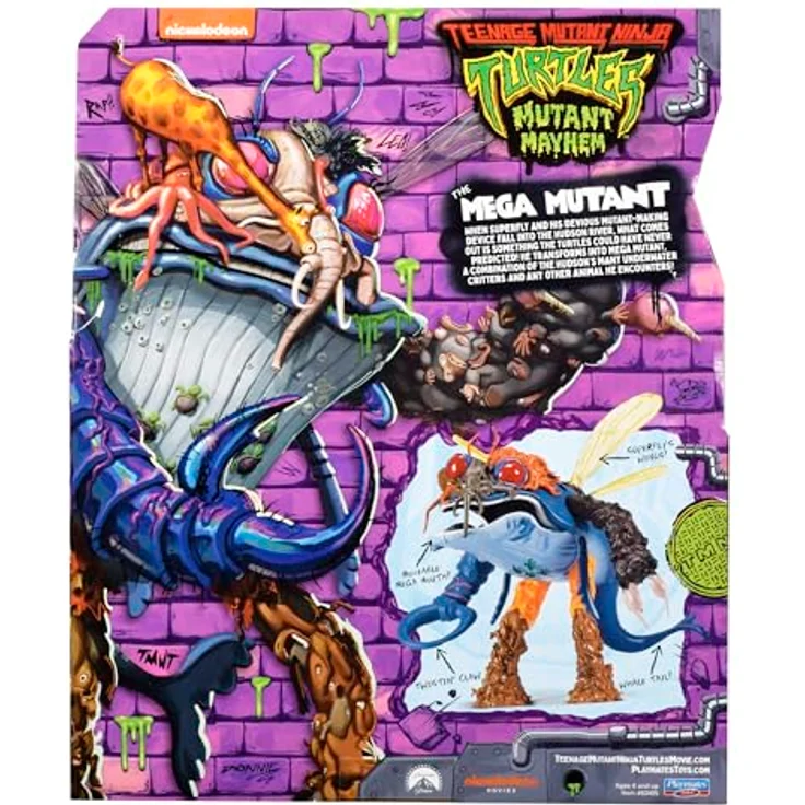 Playmates Teenage Mutant Ninja Turtles Mega Mutant Giant Figur, 30 cm beweglich, filmgetreues Design – Bild 7