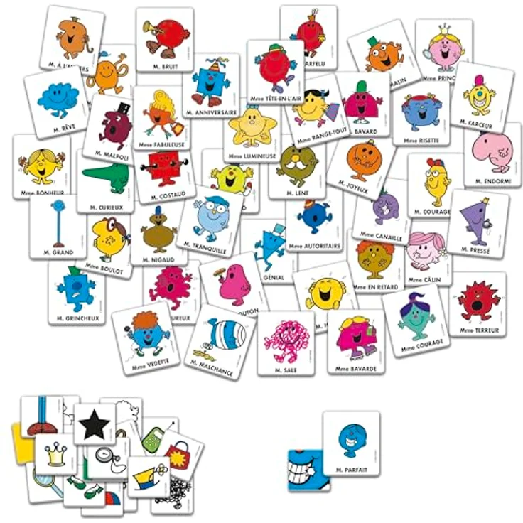 Educa Mr. Men and Women Lernspiel, Französisch für 2 Spieler aus Pappe – Bild 2