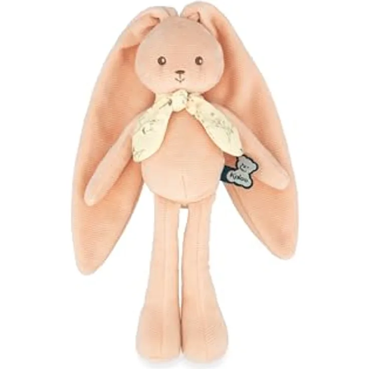 KALOO Lapinoo, Pfirsichfarbener Hase, Baby-Plüschtier aus Cord, 25 cm, sehr weiches Material, Geschenkbox, geeignet ab Geburt, K218015
