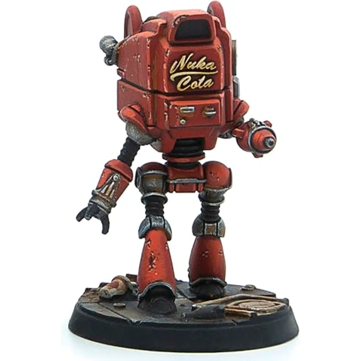 Modiphius Fallout: Wasteland Warfare - Robots - Starlight Theatre Staff, Miniaturenset für Sammelkampfspiele, Nuka World-Welle – Bild 6