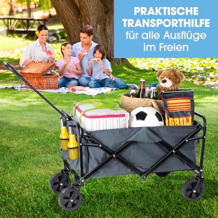 XXXL Bollerwagen Baby on Tour, Grau, Metall und Kunststoff, 49.5x91x75 cm, Kinderwagen – Bild 7