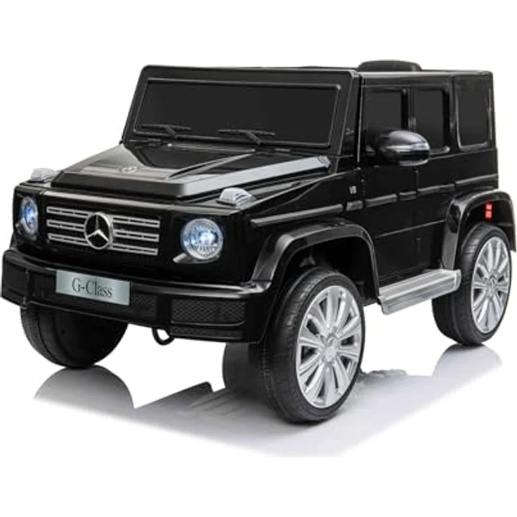 RIRICAR Elektrisches Elektroauto Mercedes G500 12V, schwarz, mit 2,4 GHz Fernbedienung, USB/SD Eingang, Hinterradfederung, Lithium-Batterie und LED-Lichtern, Originale Lizenz – Bild 1