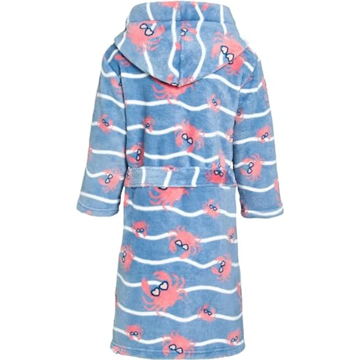 bademantel Krabbe Junior Polyester blau Größe 158/164 – Bild 4