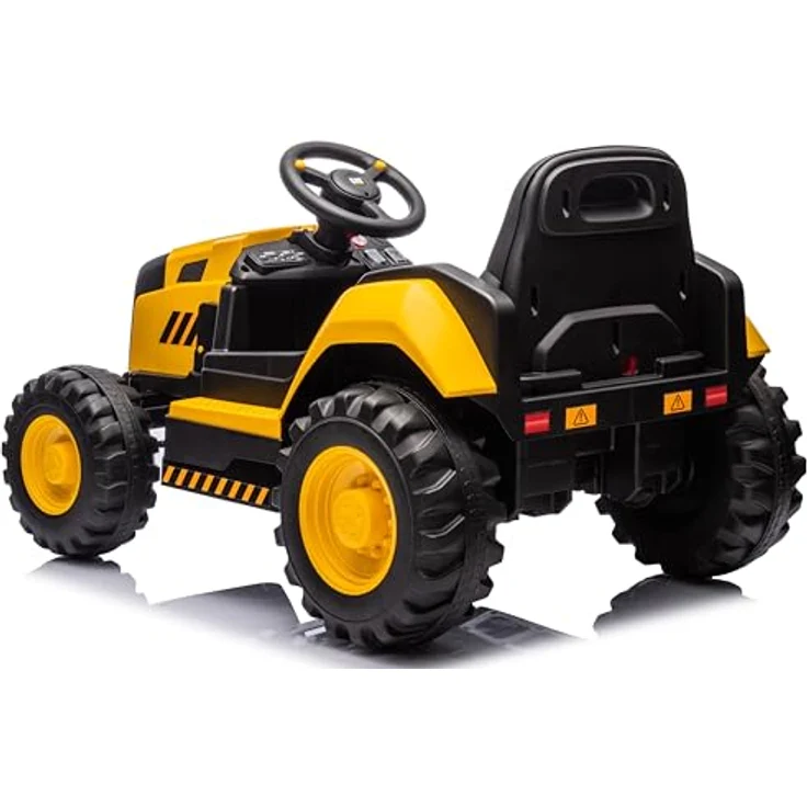 Sun Baby Elektrischer Kindertraktor CAT, 12V Akutraktor mit Fernbedienung, MP3-Player, Hupe, gelb-schwarz, für Kinder 3-6 Jahre – Bild 5