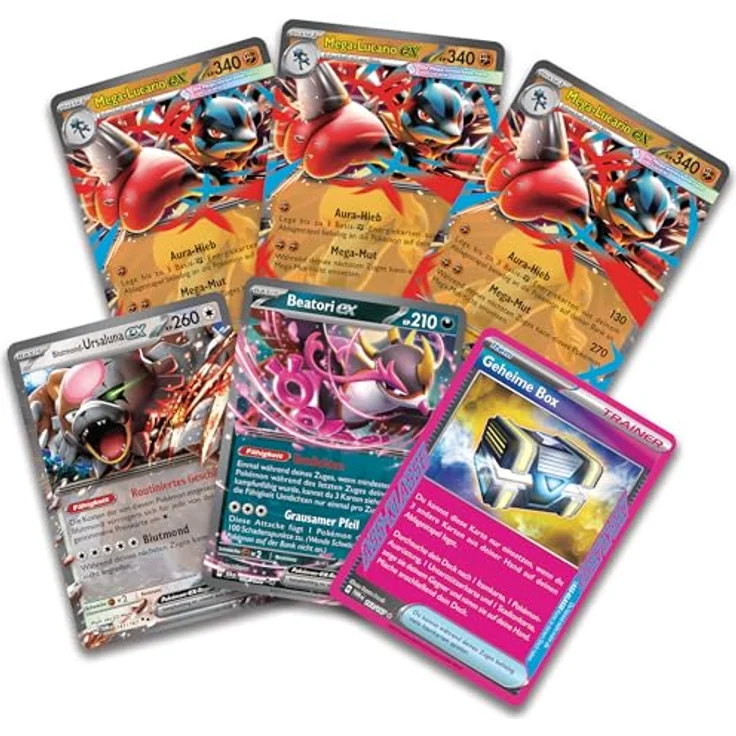Nintendo Pokémon League Battle Deck Mega Lucario EX, 60 Karten, inklusive Würfel und Deckbox – Bild 5