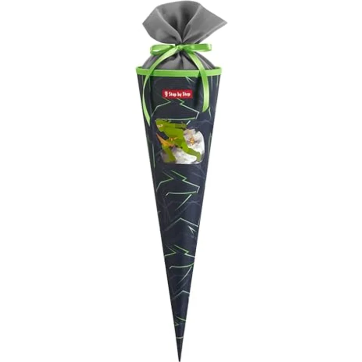 Step by Step Schultüte mit eingenähtem Bändchen, recycelte PET-Flaschen, 5 Liter Volumen, bunt – Bild 2
