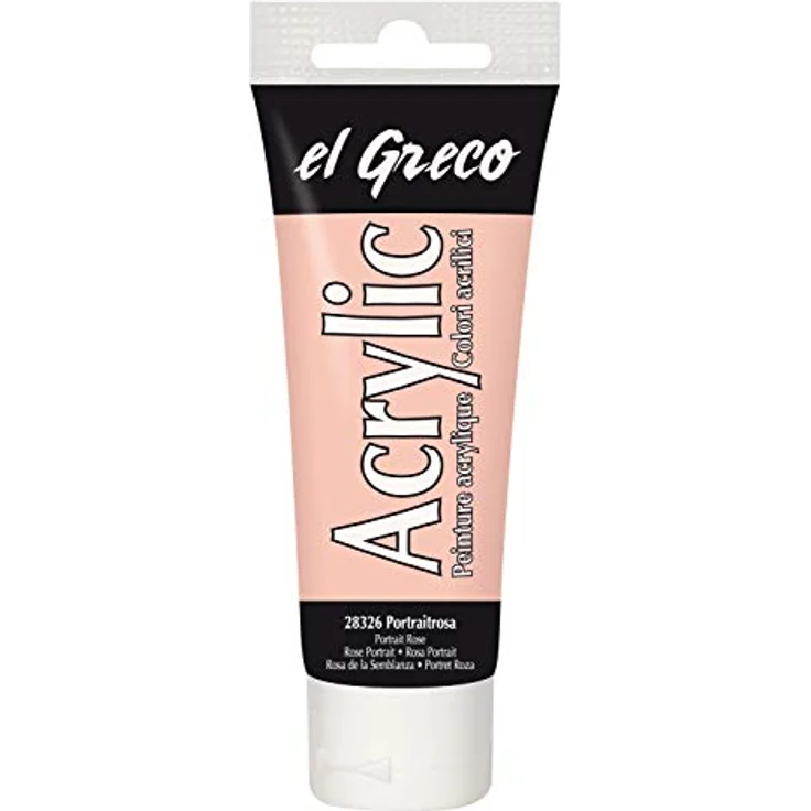 KREUL El Greco Acrylic, 75 ml Tube in pastellrosa, hochpigmentierte Acrylfarbe in Studienqualität, buttrig vermalbar für pastose Malerei – Bild 1
