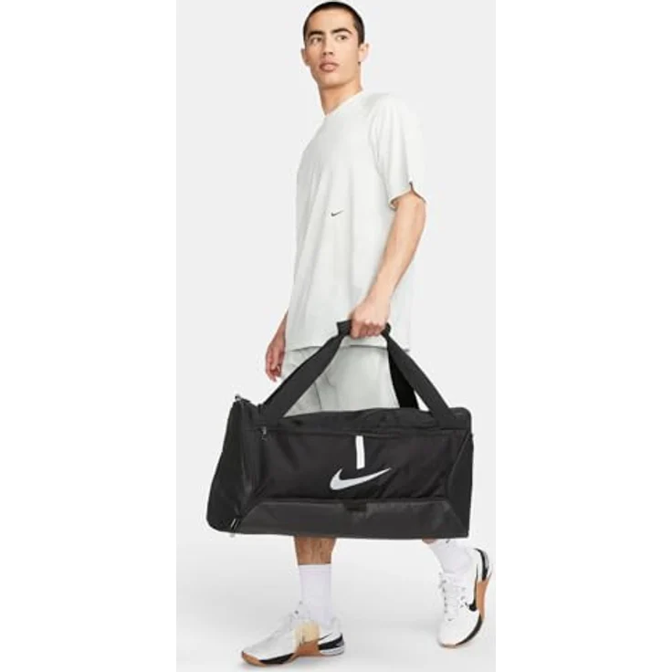 Nike Sporttasche NK ACDMY TEAM M DUFF BLACK/BLACK/WHITE, Strapazierfähiges Design mit vielen Fächern – Bild 11