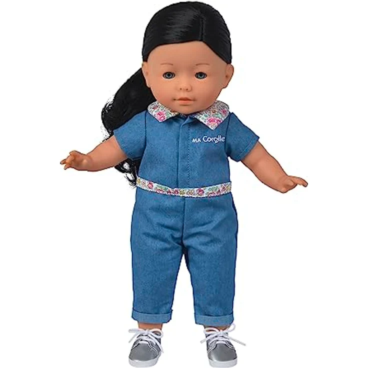 Corolle 9000200180 Puppe Perrine, Weichkörper und Ankleidepuppe mit Langen schwarzen Haaren, Schlafaugen, Vanilleduft, 36cm, ab 4 Jahre – Bild 2