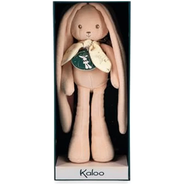 KALOO Lapinoo, Pfirsichfarbener Hase, Baby-Plüschtier aus Cord, 25 cm, sehr weiches Material, Geschenkbox, geeignet ab Geburt, K218015 – Bild 4