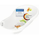KiNDERWELT Babywanne 84 cm, BPA-frei mit Disney Winnie Pooh Motiv, sichere und robuste Babybadewanne für Neugeborene