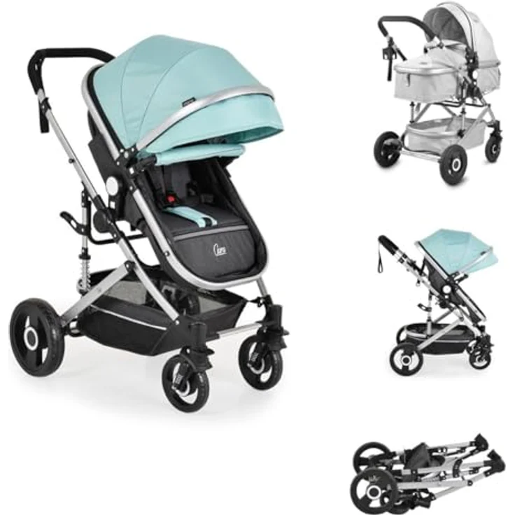 Moni Ciara Kinderwagen, umkehrbarer Sitz, faltbar, mit Wickeltasche, ab Geburt bis 15 kg – Bild 1