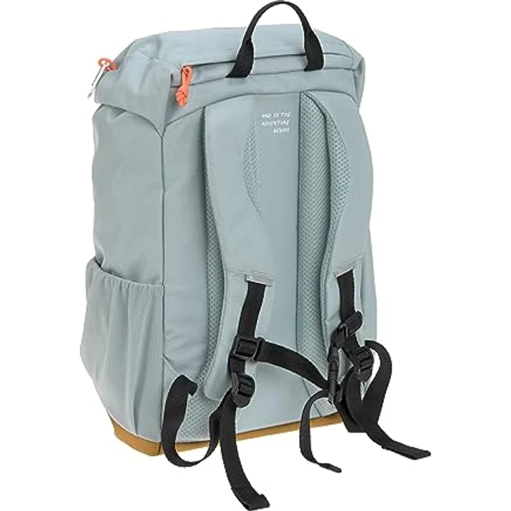 LÄSSIG Kinder Wanderrucksack Kinderrucksack mit Brustgurt gepolsterte Schultergurte wasserabweisend, 14 Liter/Big Outdoor Backpack Nature Hellblau – Bild 2