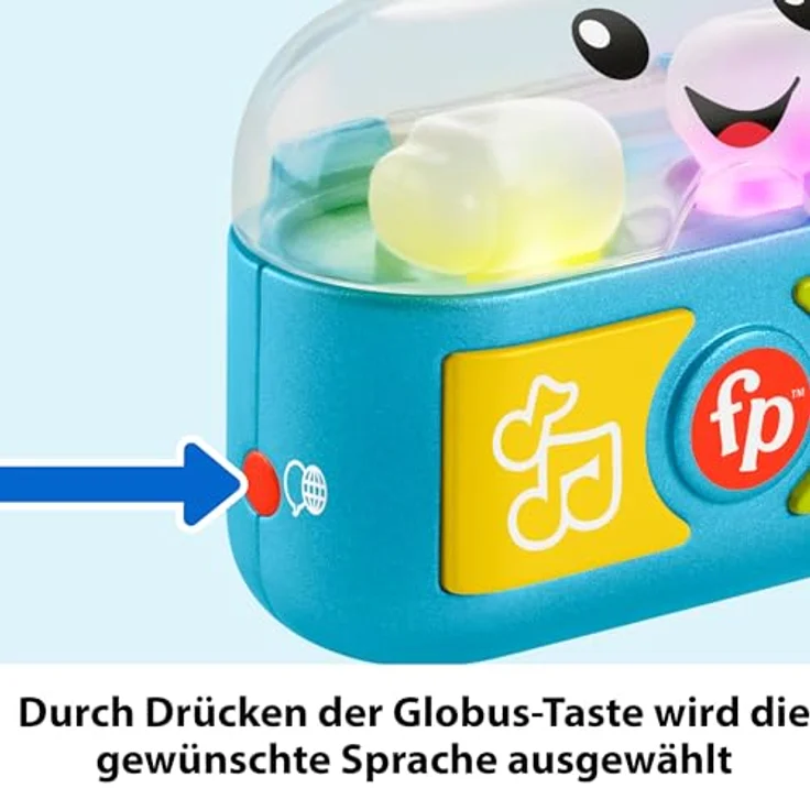Fisher-Price Lern- und Spielspaß Mitspielohrstöpsel - Interaktive Ohrstöpsel mit lustigen Lichtern, Lernliedern und feinmotorischen Aktivitäten, über 20 Melodien und Sätze, ab 6 Monaten, HWY45 – Bild 3