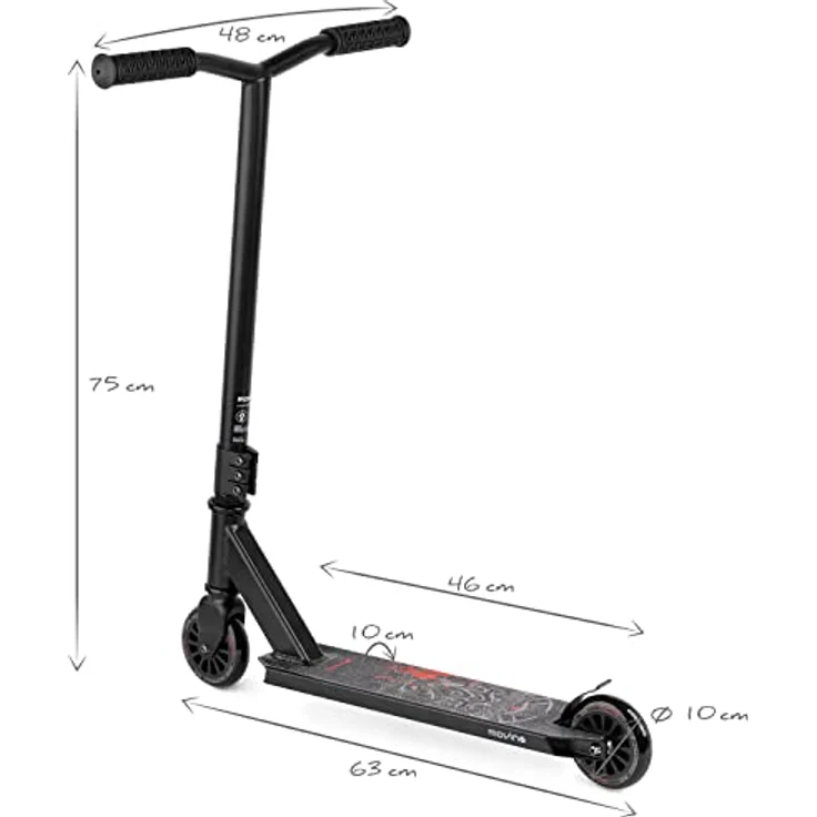 Movino Tyro Stuntscooter, Kinder Freestyle Scooter mit ABEC 9 Lagern, Aluminiumdeck und 100-mm-Rädern, max. Tragkraft 50 kg, ideal für 5- bis 9-Jährige – Bild 7