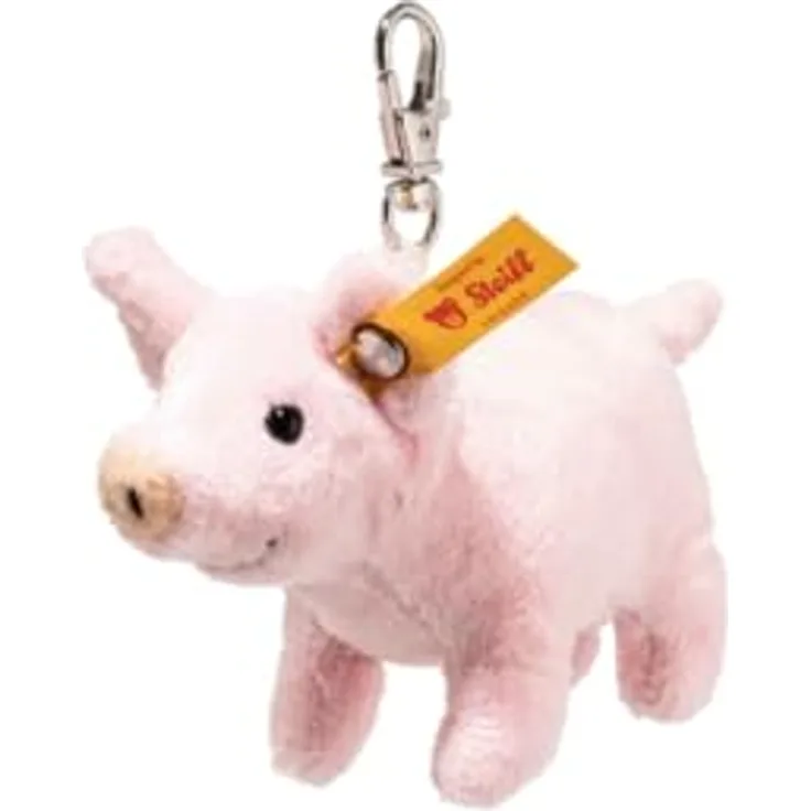 Steiff Anhänger Schwein 9cm, rosa Plüsch Glücksbringer Schlüsselanhänger, waschmaschinenfest, ideale Geschenkidee
