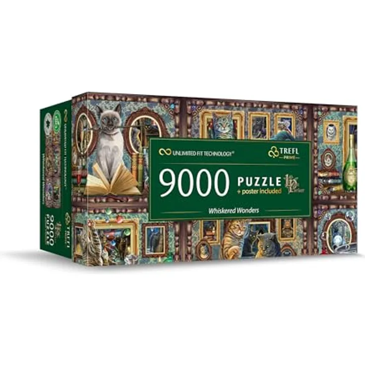 Trefl 81035 Whiskered Wonders Prime-Puzzle UFT Wonders-9000 Elemente, Lisa Parker, Großes Spiel, Dickster Karton, Bio, EKO, Mehrfarbig
