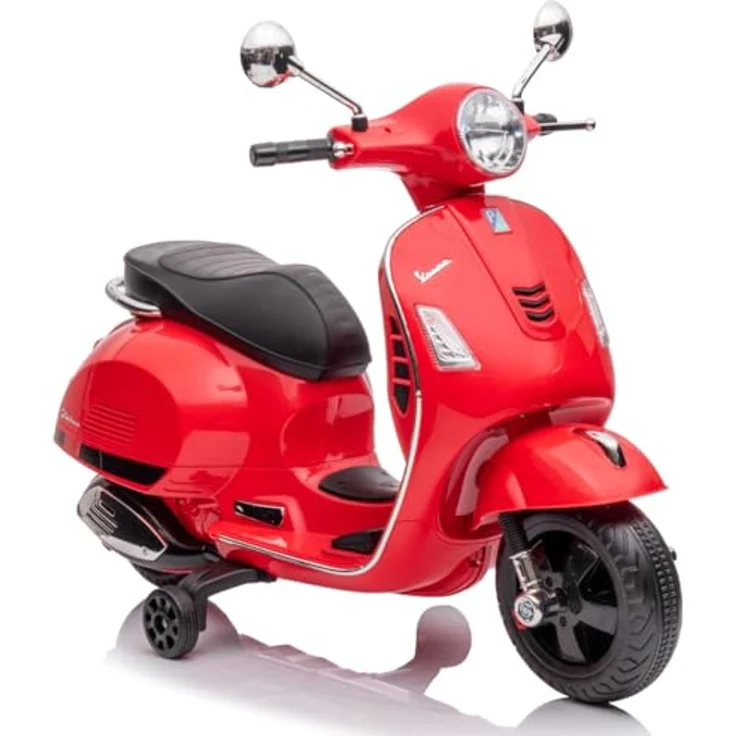 Sun Baby Elektrischer Kinderroller Vespa MAXI, 12V Akku, MP3-Player, rot, für Kinder 3–6 Jahre – Bild 6