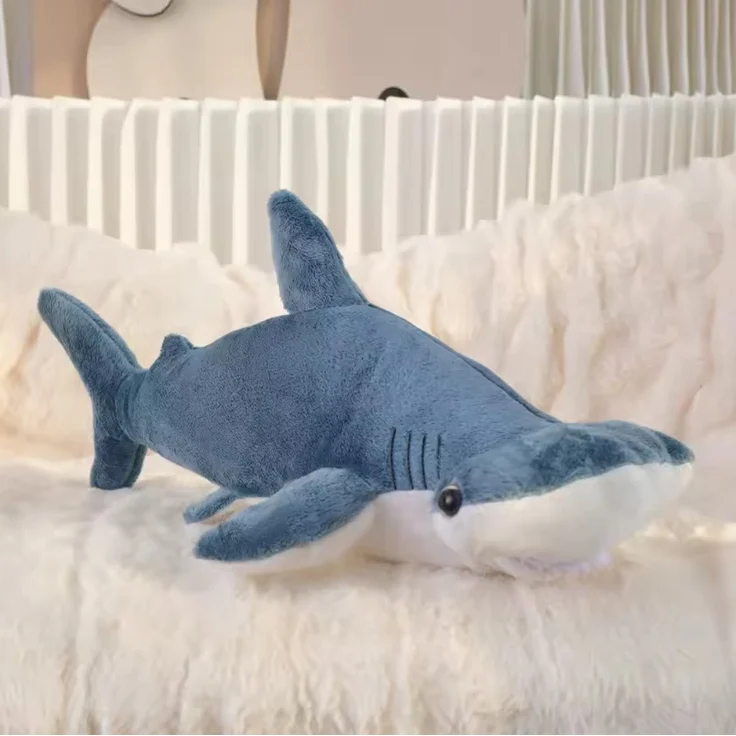Tinisu Hammerhai Plüschfigur, 50 cm großes Kuscheltier aus weichem Stoff, detailgetreu verarbeitet