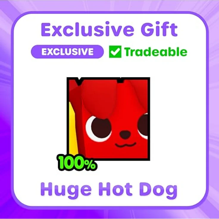 Pet Simulator Große Tiere Hotdog, 25 cm Plüschtier für Roblox-Fans, geeignet ab 3 Jahren – Bild 4