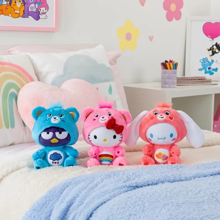 Troetelbeertjes Care Bears 22Cm Plush - Cinnamoroll As Love - A - Lot Bear, Weicher Plüsch-Teddybär mit Belly Badge-Design, modern und kuschelig – Bild 10