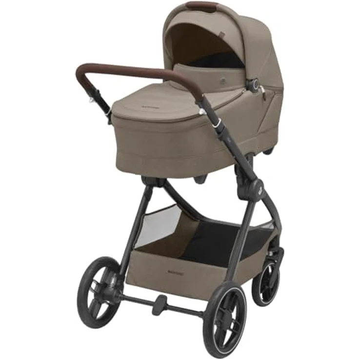 Maxi-Cosi Oxford Plus, 2-in-1 Baby Kinderwagen mit Babywanne, 0–4 Jahre, kompakt zusammenklappbar, sanfte Federung, 3 Liegepositionen, 10 kg Aufbewahrungskorb, Twillic Truffle – Bild 2
