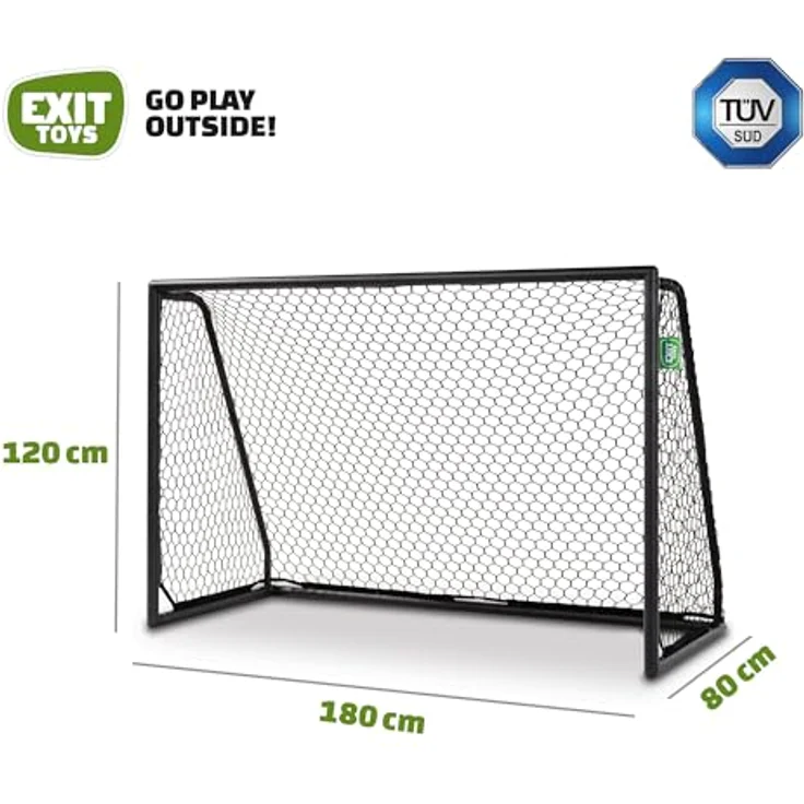 EXIT TOYS EXIT Scala Aluminium Fußballtor 180x120cm, PVC-frei und 100 % recycelbar, schwarz - Preisvergleich – Bild 3