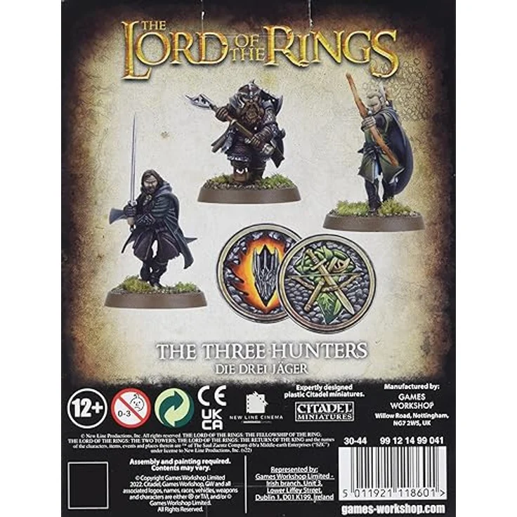 Games Workshop Warhammer Middle Earth - Les Trois Chasseurs, Brettspiel aus Kunststoff zur Förderung der motorischen Fähigkeiten und Fantasie – Bild 2