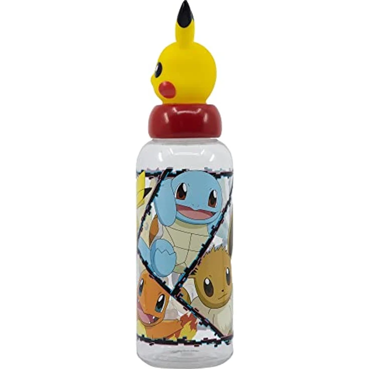 Stor Pokemon Kinder Plastikflasche, BPA-frei, nachfüllbar, 3D-Figur, 560 ML, Kinderdesign – Bild 3