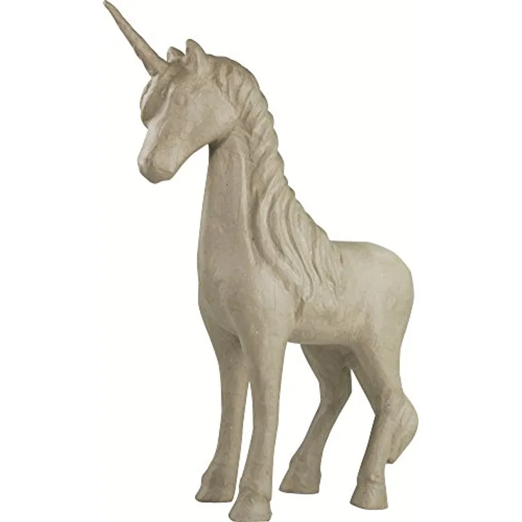 Clairefontaine Einhorn XL, Décopatch Figur aus Pappmaché zum Bekleben, 160 cm