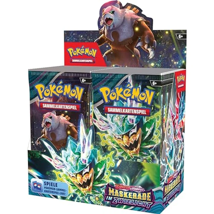 Pokémon Boosterpack-Display-Box Karmesin & Purpur – Maskerade im Zwielicht (36 Boosterpacks) - Pokémon-Sammelkartenspiel – Bild 3