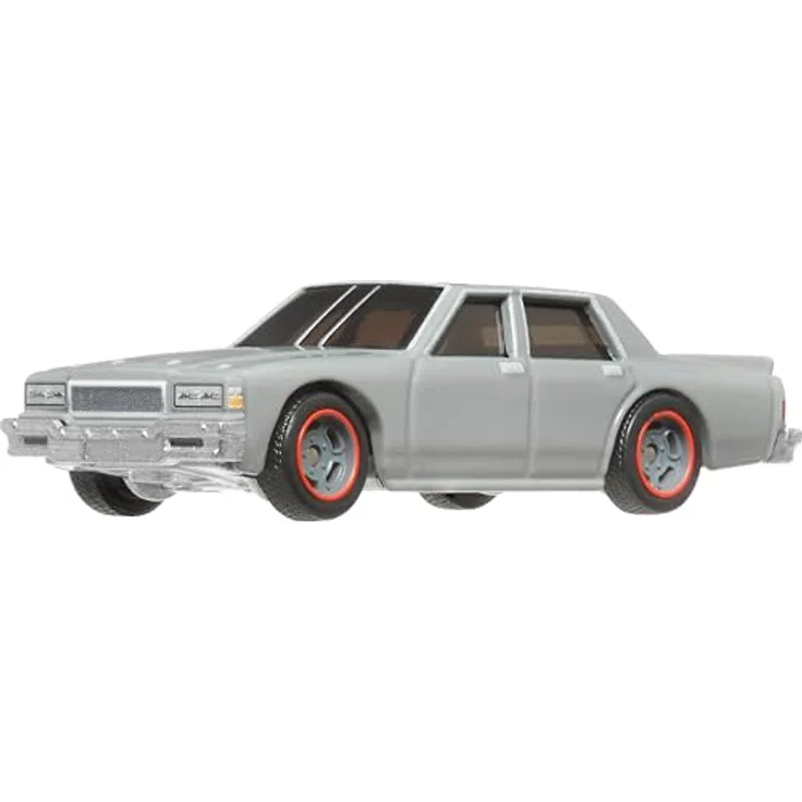 Hot Wheels 1987 Chevy Caprice HRT98, Modellfahrzeug im Maßstab 1:64 mit Metall-Karosserie und Real Riders-Reifen, Fast & Furious Edition – Bild 3