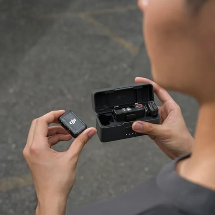 DJI Mic 2 Ladeschale, kompatibel mit DJI Mic 2, Aufbewahrungslösung für Sender, Empfänger und Handy-Adapter, bis zu 18 Stunden Akkulaufzeit – Bild 5