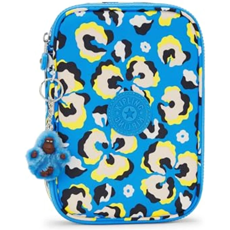 Kipling 100 Pens Beutel/Etui, Leopard Floral, wasserabweisend, 21x5x15 cm, 1.5L Volumen – Bild 1