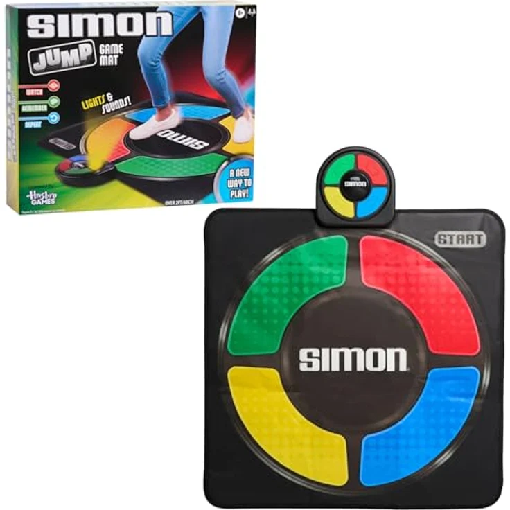 Just Play Ltd. Simon Jump Game, elektronische Spielmatte zur aktiven Musterwiederholung, für 1-4 Spieler ab 8 Jahren – Bild 1