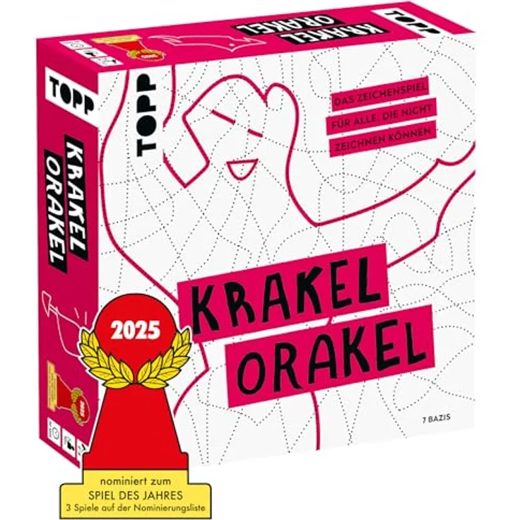TOPP Krakel-Orakel, Zeichenspiel für 2–8 Personen, 480 Begriffe in zwei Schwierigkeitsstufen, ab 10 Jahren