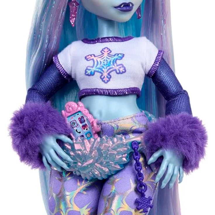 Mattel® Anziehpuppe Mattel HNF64 - Monster High Abbey Bominable Puppe, beweglich mit Zubehör und Wollmammut Tundra, ab 4 Jahren – Bild 3
