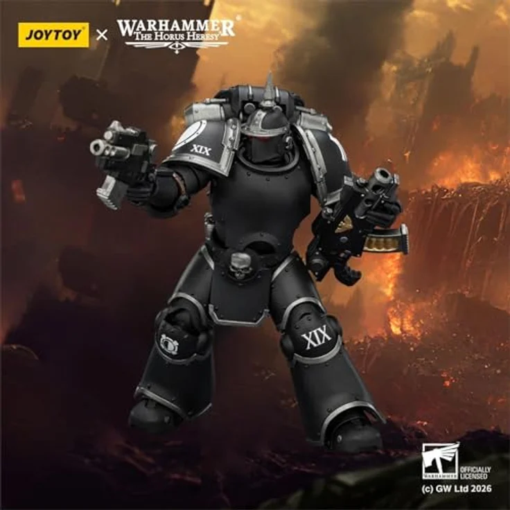 Joy Toy Warhammer Raven Guard MK III Tactical Legionary, detailreiche Sammelfigur mit Bolter und Bolzenpistole, 12 cm hoch, voll beweglich – Bild 9