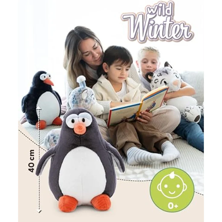 NICI Kuscheltier Pinguin Jorge Thunder 40cm, graues weiches Plüschtier, niedliches Stofftier zum Kuscheln & Spielen, Edition, ideale Geschenkidee für Kinder & Erwachsene - 62431 – Bild 2