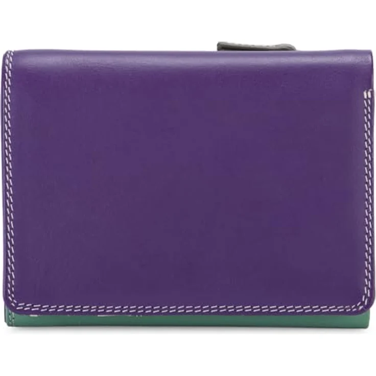 Mywalit Medium Tri-fold Geldbörse, 100% Leder, lila, 12 cm x 8 cm x 3 cm – Bild 1