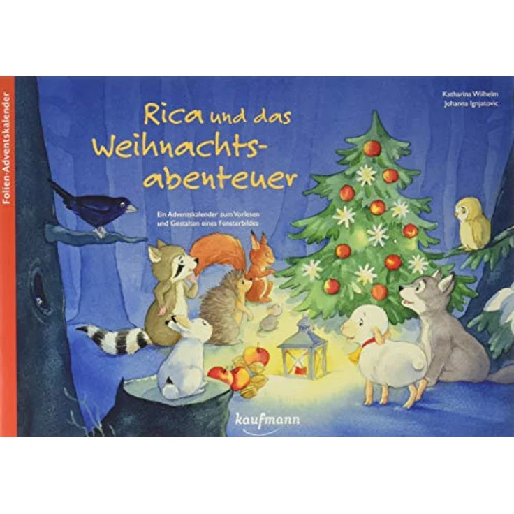 Kaufmann Rica und das Weihnachtsabenteuer, Buch-Adventskalender für Kinder ab 3 Jahren mit 24 Fensterbildern – Bild 1