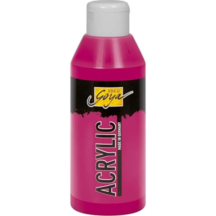 KREUL Solo Goya Acrylic Magenta, 250 ml Acrylfarbe, wasserbasiert, schnell matt trocknend, gut deckend, wasserfest, vielseitig einsetzbar – Bild 1